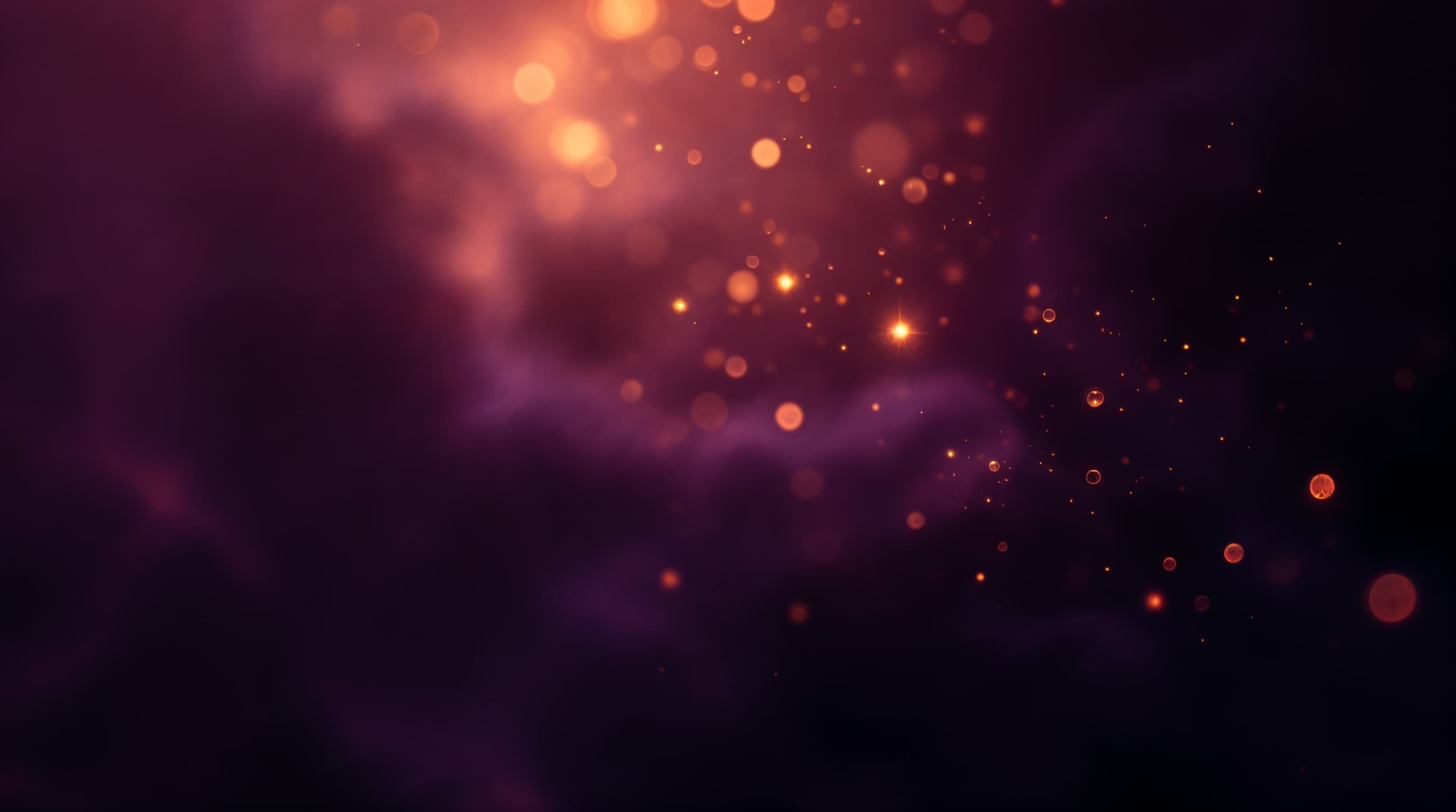 Golden light emerging from deep purple void